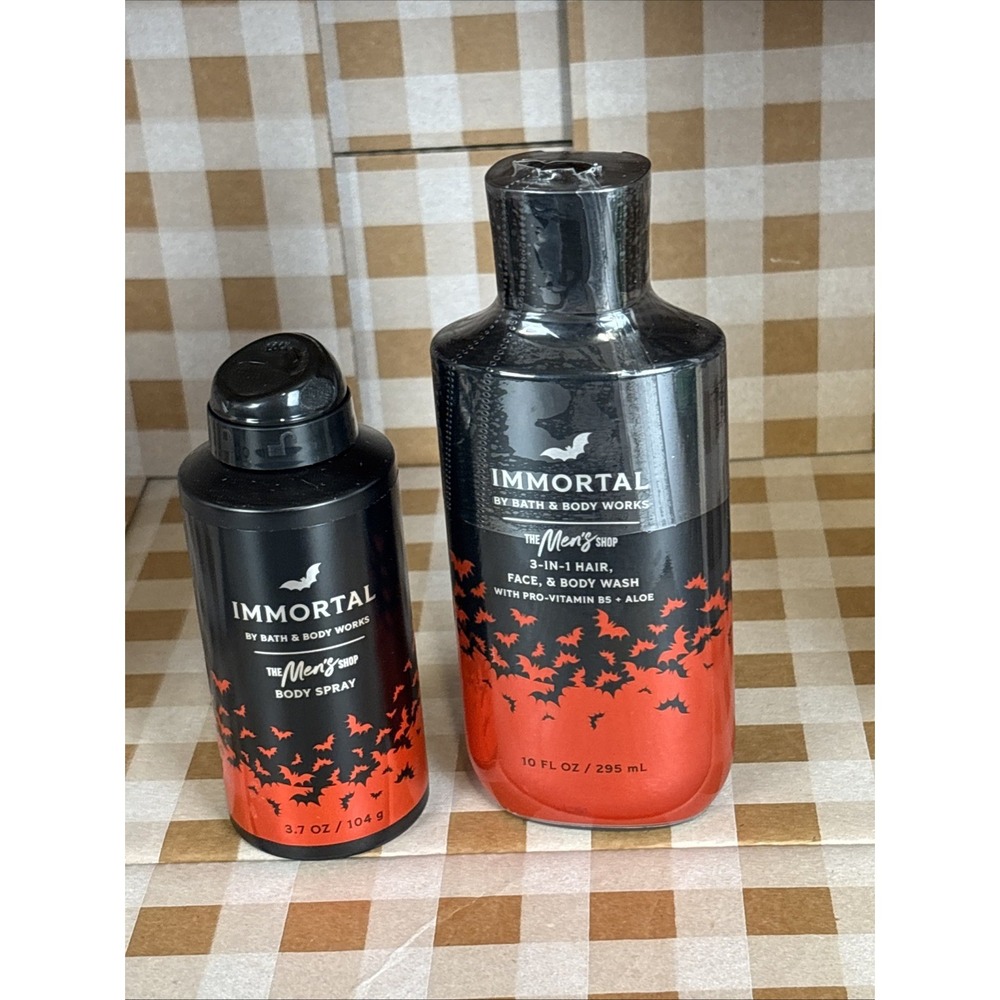 Immortal Body Spray 3.7oz  and Body Wash By Bath & Body Works The Men's Shop New - Picture 3 of 5